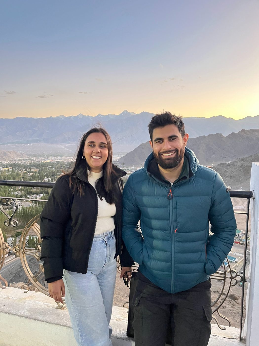 Anju and Sant, sunsets in Leh