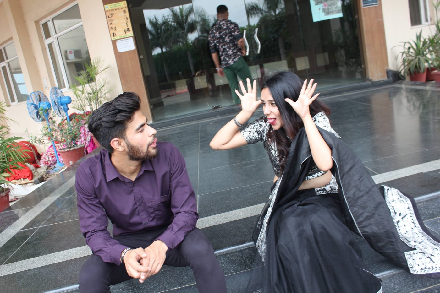 Anju and Sant, the goofy one